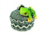 Zmijovka - čepice zmijovka zelená se žabkou