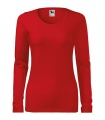 Červené tričko dámské dlouhý rukáv