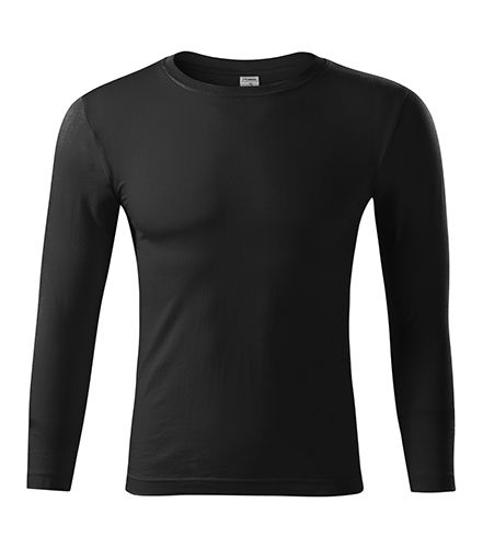 Bavlněné tričko dlouhý rukáv Progress RŮZNÉ BARVY - Černé XL Malfini