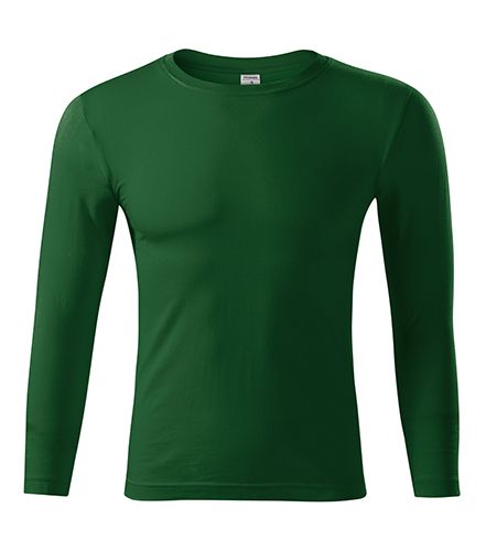 Bavlněné tričko dlouhý rukáv Progress RŮZNÉ BARVY - Lahvově zelená L Malfini