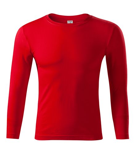 Bavlněné tričko dlouhý rukáv Progress RŮZNÉ BARVY - Červené 2XL Malfini