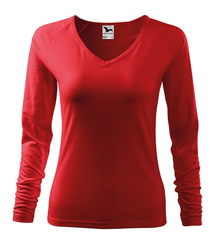 Dámské tričko dlouhý rukáv Elegance RŮZNÉ BARVY - Červené XL Malfini