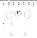 Jemná merino vlna tričko dámské rozměry