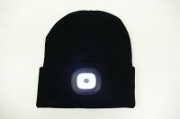Černá svítící čepice LED světlo