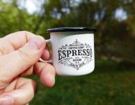 Smaltovaný hrneček mini Espresso