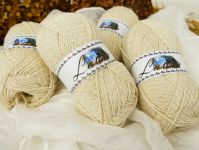 Ovčí vlna s hedvábím přírodní na pletení