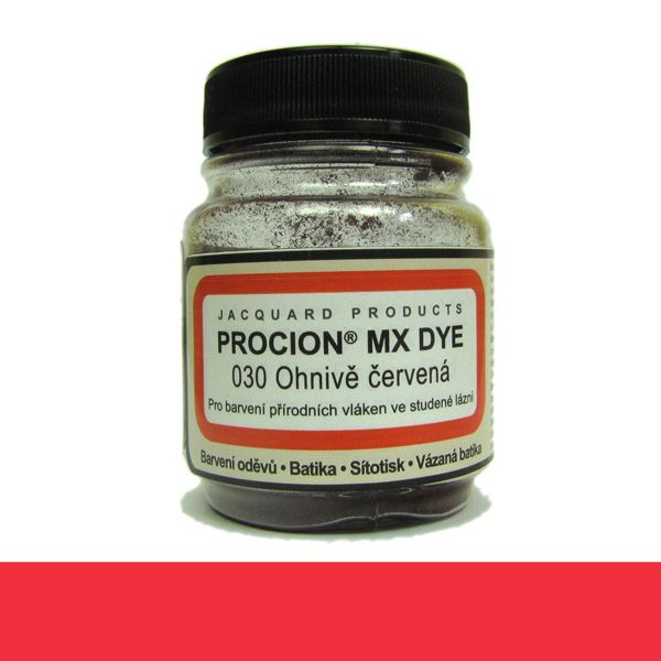 Barva na textil za studena Jacquard Procion MX 030 Ohnivě červená