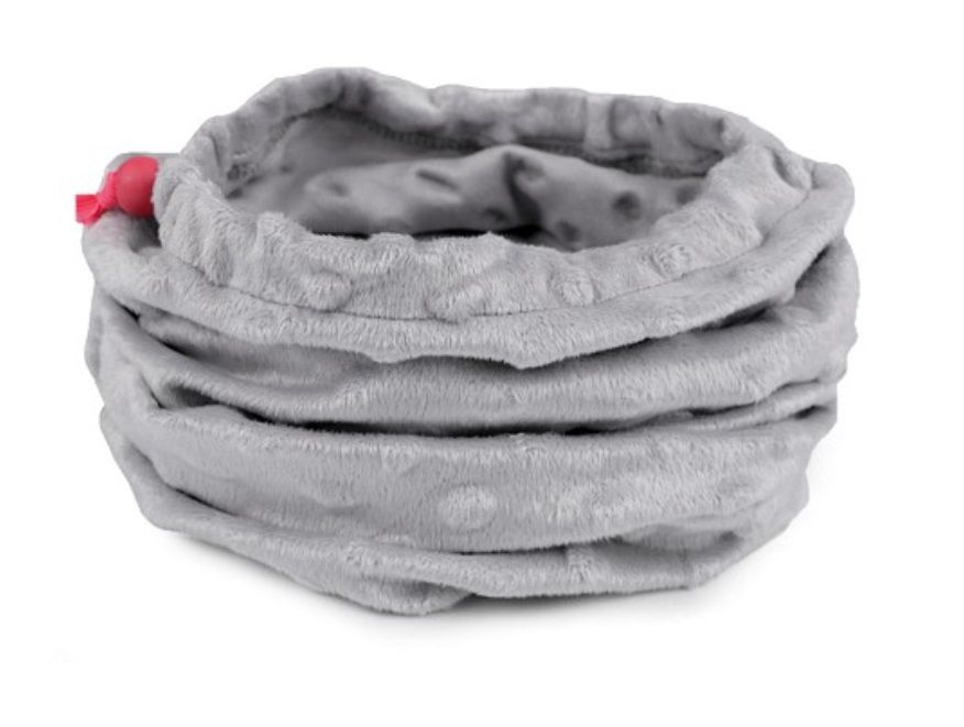 DĚTSKÝ šátek/čepice 2v1 - různé barvy - Šedý Stoklasa