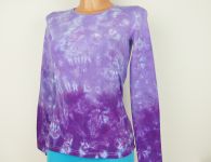 Dámské fialové tričko batika