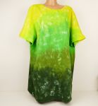 Šaty na míru zelená batika 3XL