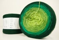 Zelené velké klubko na pletení příze  