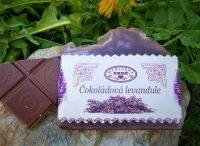 Přírodní kakaové mýdlo Čokoládová levandule