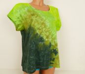 Dámské batikované tričko Zelené