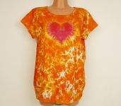 Dámské tričko oranžové srdce