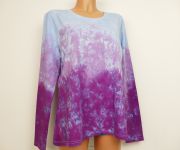 Dámské fialkové tričko batika