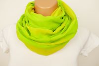 Žluto zelený šátek bavlna