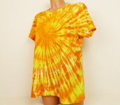 Dámské žluté tričko batika Slunce