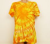 Dámské žluté tričko batika Slunce