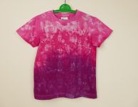 Dětské batikované tričko růžové