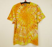 Batikované tričko žluté Slunce