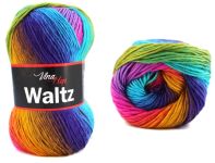PŘÍZE NA PLETENÍ Premium akryl Waltz DUHOVÁ, 100g Vlna-HEP Vlna na pletení duhová