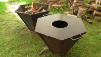 Plát k pyramidovému ohništi kon-tiki na výrobu biouhlu 80 litrů