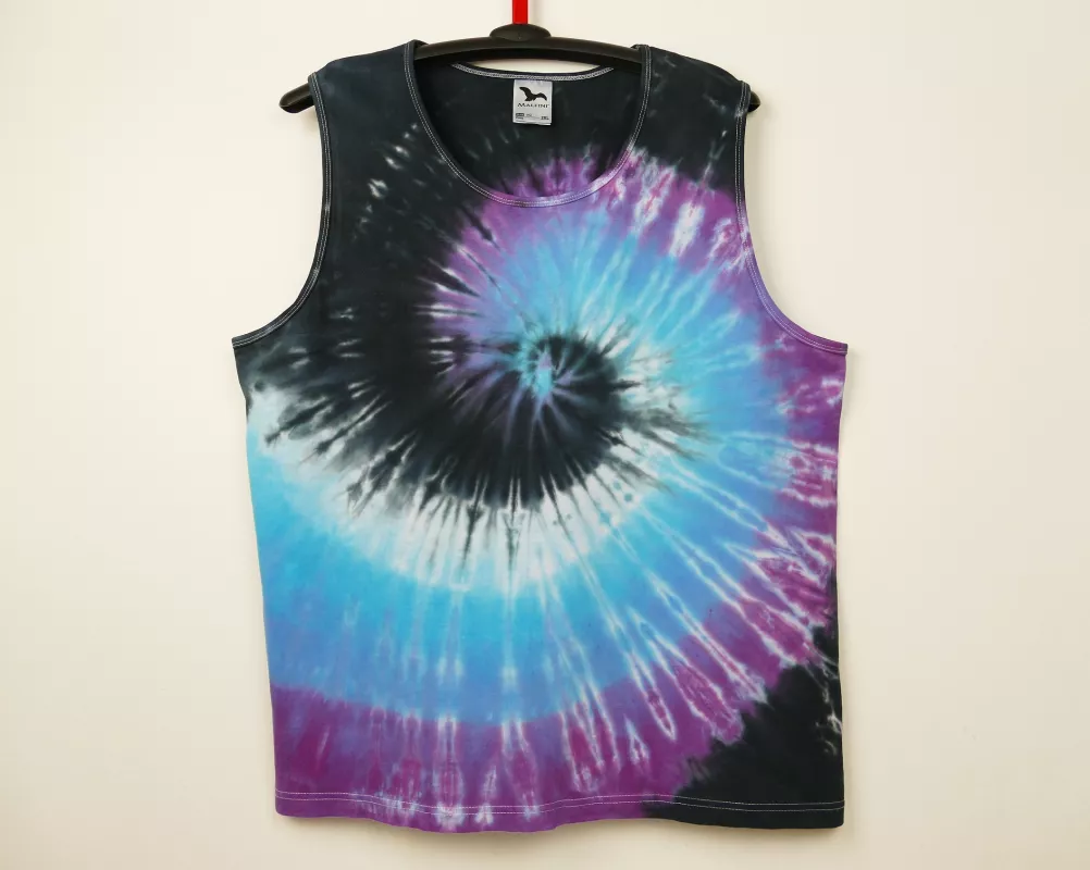 Pánské batikované tílko modré