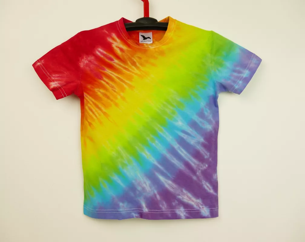 Dětské duhové tričko batika