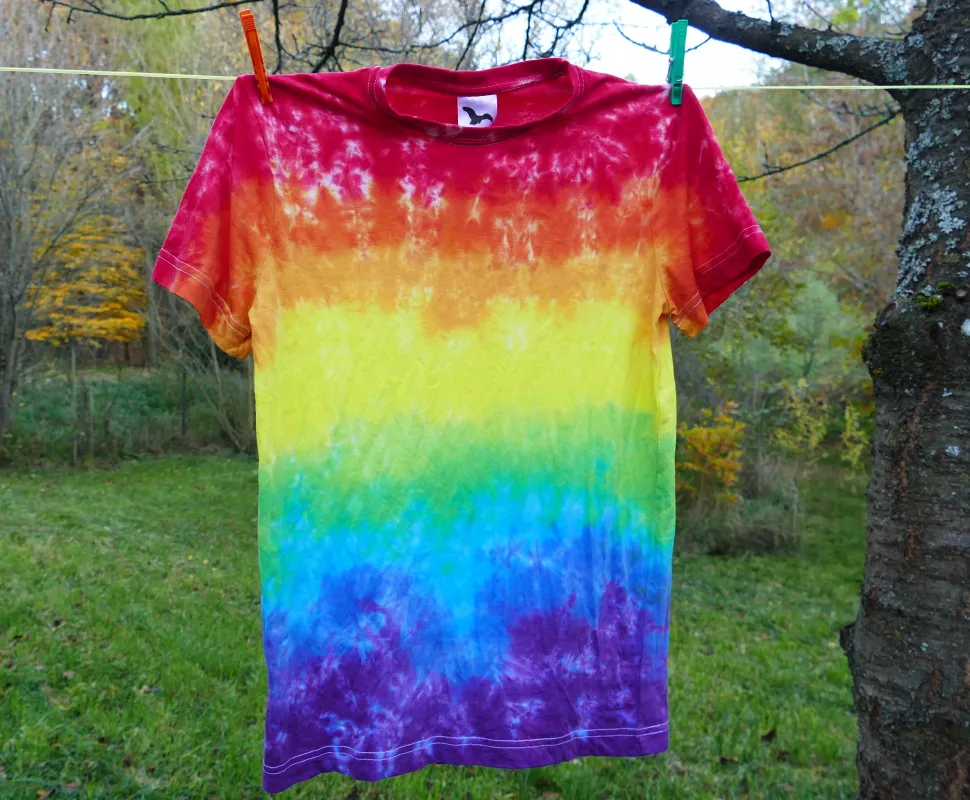Dětské duhové tričko batika
