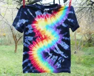 Dětské batikované tričko DUHOVÉ VLNY, M