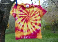 Dětské batikované tričko OHNIVÉ, S Šťastní lidé-M Dětské ohnivé tričko