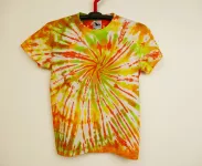 Dětské oranžové tričko batika