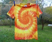 Dětské žluté tričko batika