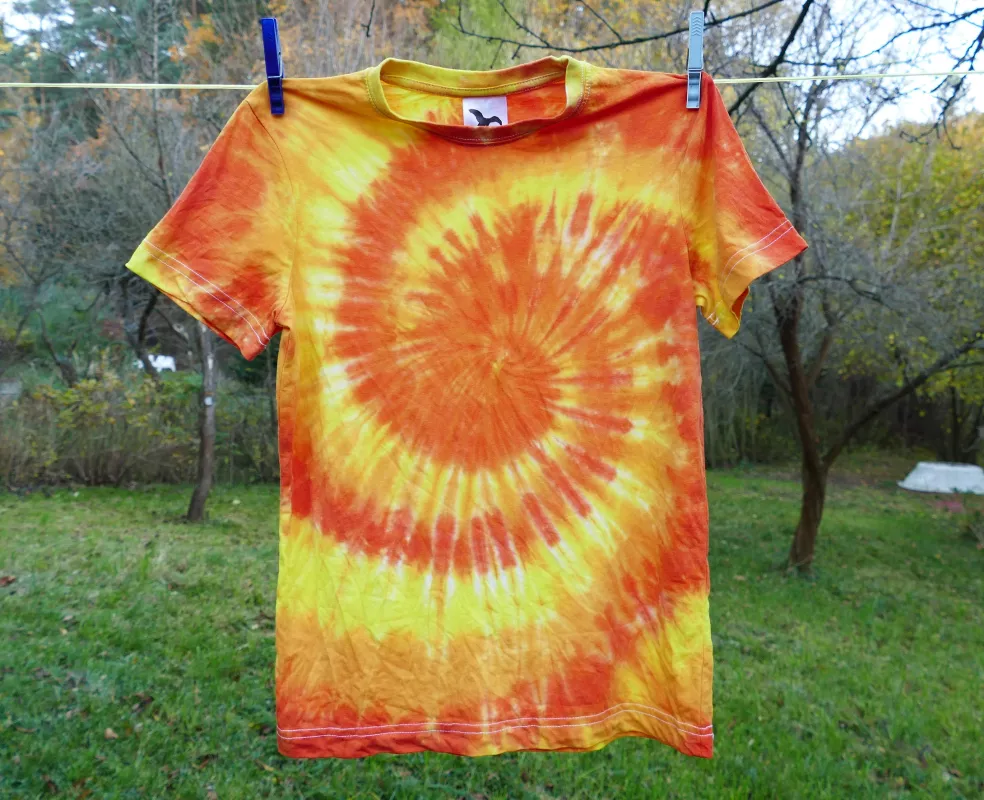 Dětské žluté tričko batika