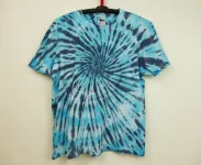 Pánské batikované tričko BLUE SPIDER, XL Pánské modré tričko batika