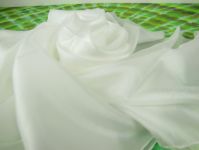 Hedvábná šála bílá 100% Silk Ponge 5