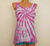 Dámské batikované tílko LILA, XL Šťastní lidé-M Dámské tílko lila