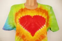 Dámské duhové tričko srdce