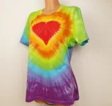 Dámské duhové tričko srdce
