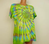 Dámské batikované tričko PAVÍ LIGHT, 2XL Šťastní lidé-M Dámské batikované tričko