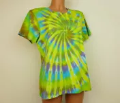 Dámské batikované tričko PAVÍ LIGHT, XL Šťastní lidé-M Dámské batikované tričko