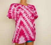 Dámské růžové tričko batika