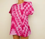 Dámské růžové tričko batika