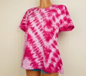 Dámské batikované tričko RŮŽOVÝ CIKCAK, XL