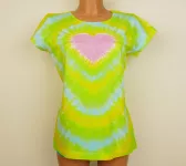 Dámské batikované tričko srdce