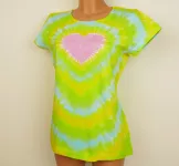 Dámské batikované tričko srdce