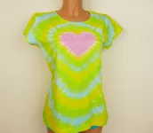 Dámské batikované tričko srdce