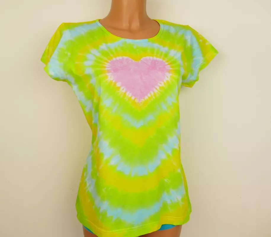 Dámské batikované tričko srdce