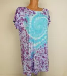 Batikované šaty Modrá galaxie