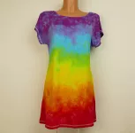 Dámské duhové šaty batika